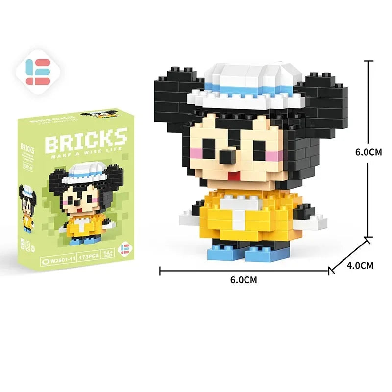 Disney LiLo Stitch Juguetes Bloques de construcción Pikachu lego Anime Personaje de dibujos animados Modelo Bloques de construcción Juguete para niños Regalo