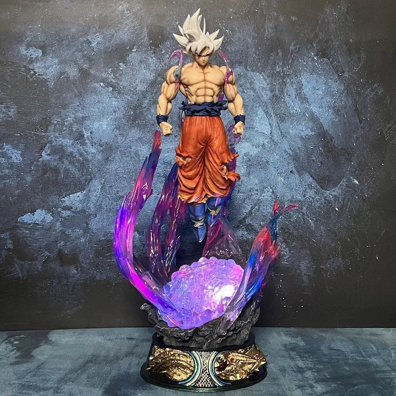 Figura de anime Dragon Ball de 25 cm, Son Goku Ultra Instinct Super Saiyan, estatua de PVC, modelo de adorno, colección de juguetes de regalo.