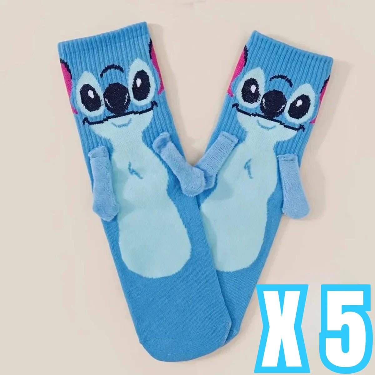 Calcetines Disney Stitch Crew Kawaii de suave mezcla de algodón para adultos y niños, para uso diario, regalo de Navidad o cumpleaños.