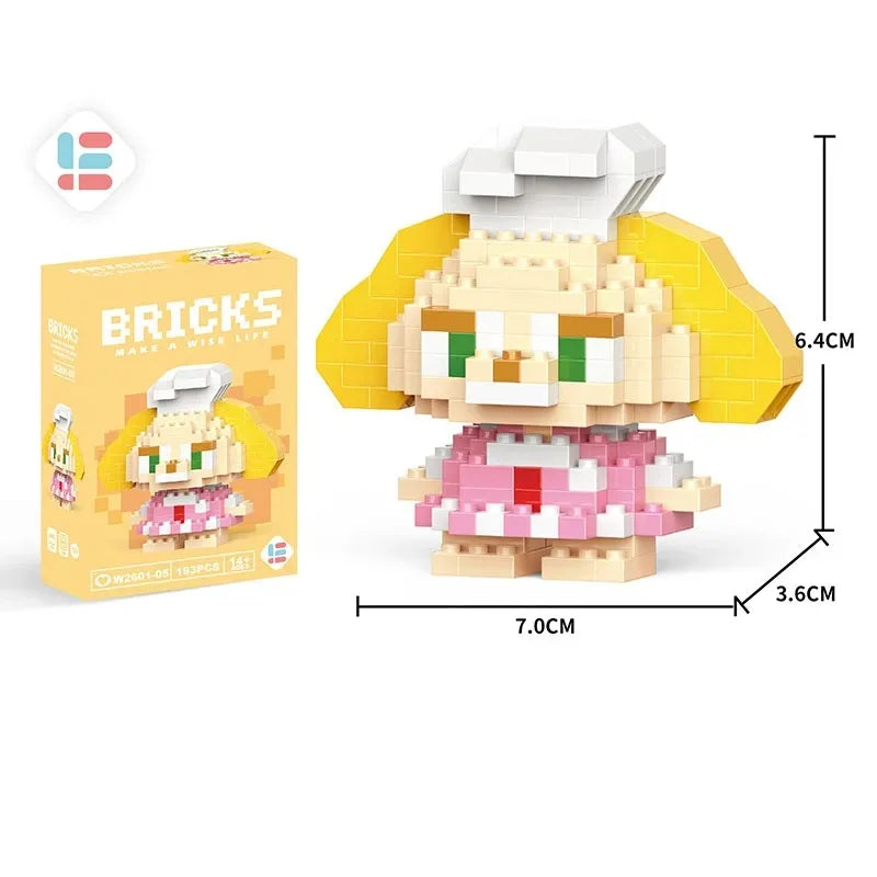 Disney LiLo Stitch Juguetes Bloques de construcción Pikachu lego Anime Personaje de dibujos animados Modelo Bloques de construcción Juguete para niños Regalo