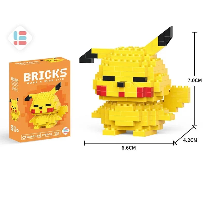 Disney LiLo Stitch Juguetes Bloques de construcción Pikachu lego Anime Personaje de dibujos animados Modelo Bloques de construcción Juguete para niños Regalo