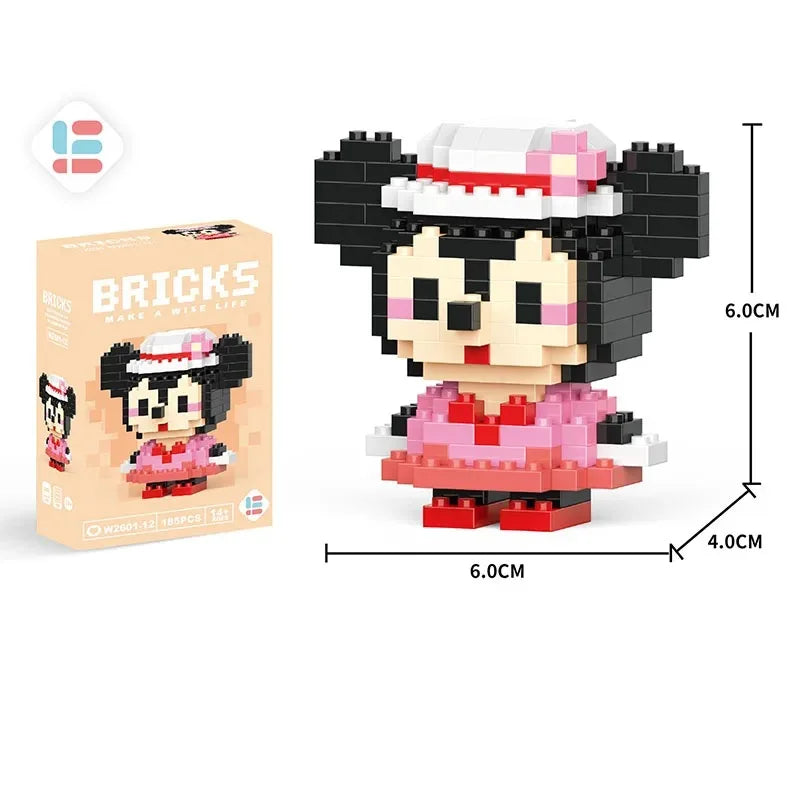 Disney LiLo Stitch Juguetes Bloques de construcción Pikachu lego Anime Personaje de dibujos animados Modelo Bloques de construcción Juguete para niños Regalo