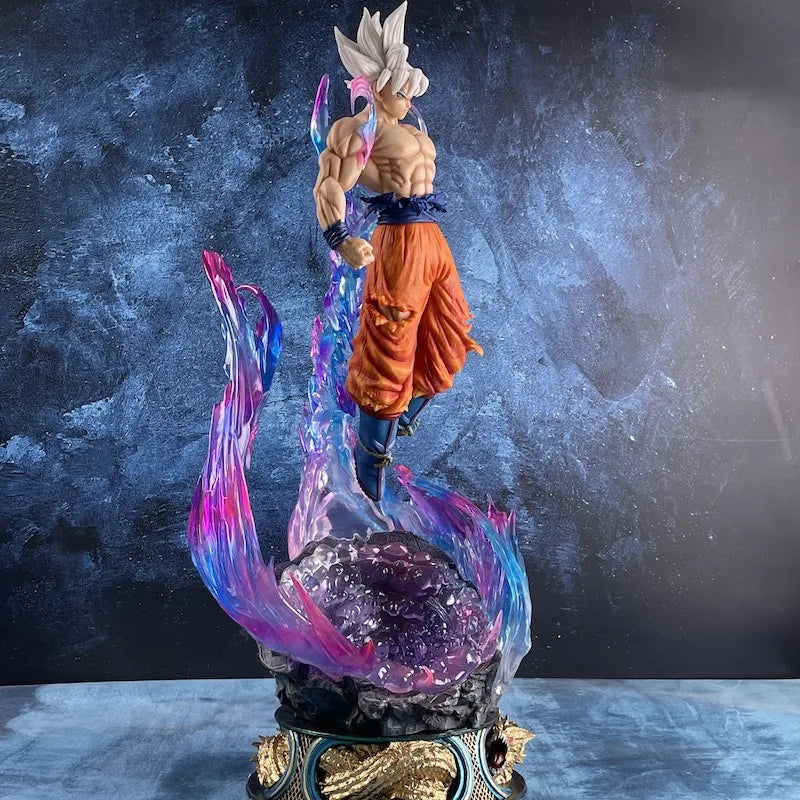 Figura de anime Dragon Ball de 25 cm, Son Goku Ultra Instinct Super Saiyan, estatua de PVC, modelo de adorno, colección de juguetes de regalo.