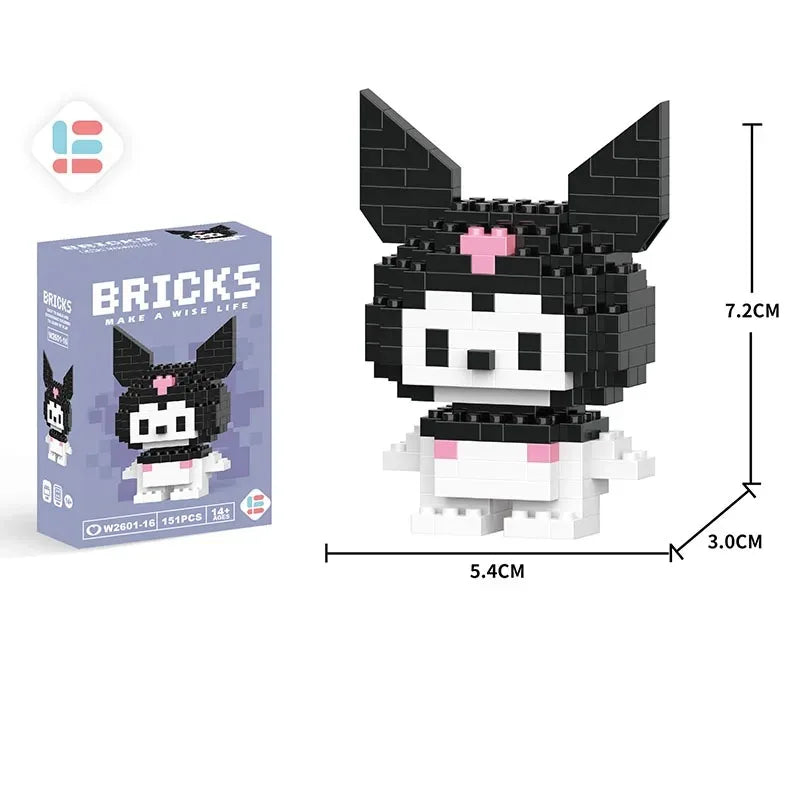 Disney LiLo Stitch Juguetes Bloques de construcción Pikachu lego Anime Personaje de dibujos animados Modelo Bloques de construcción Juguete para niños Regalo