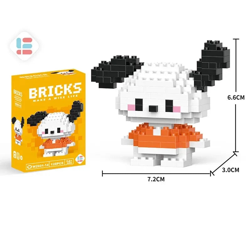 Disney LiLo Stitch Juguetes Bloques de construcción Pikachu lego Anime Personaje de dibujos animados Modelo Bloques de construcción Juguete para niños Regalo